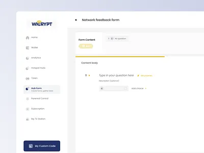 Router Custom Form Creation dashboard depin forms iot product design routers saas telecomms ui ux