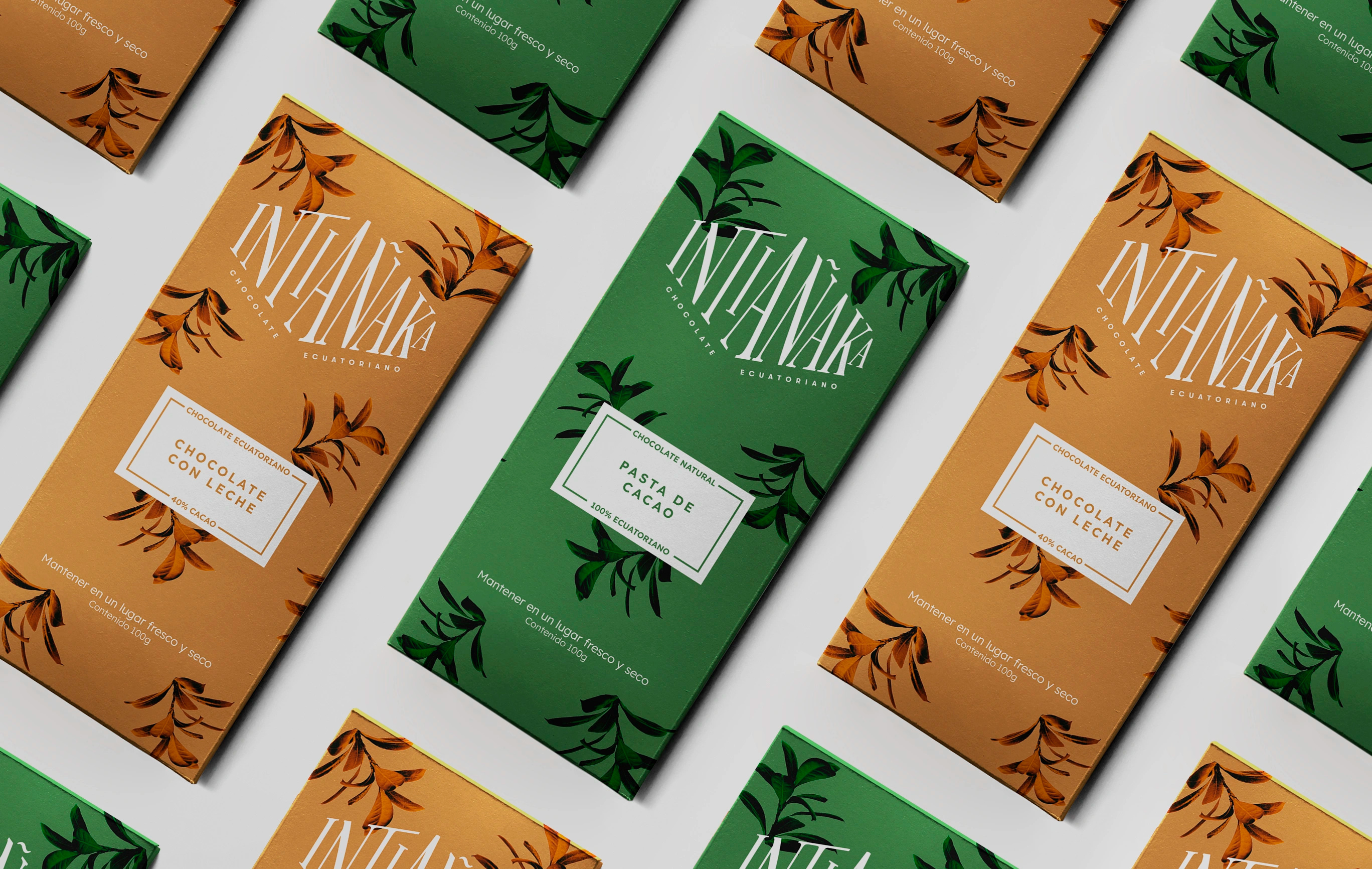 Inti Añaka brand design art direction branding chocolate brand chocolate logo direccion de arte diseño de embalaje diseño grafico graphic design logo logo design packaging tipografia typography