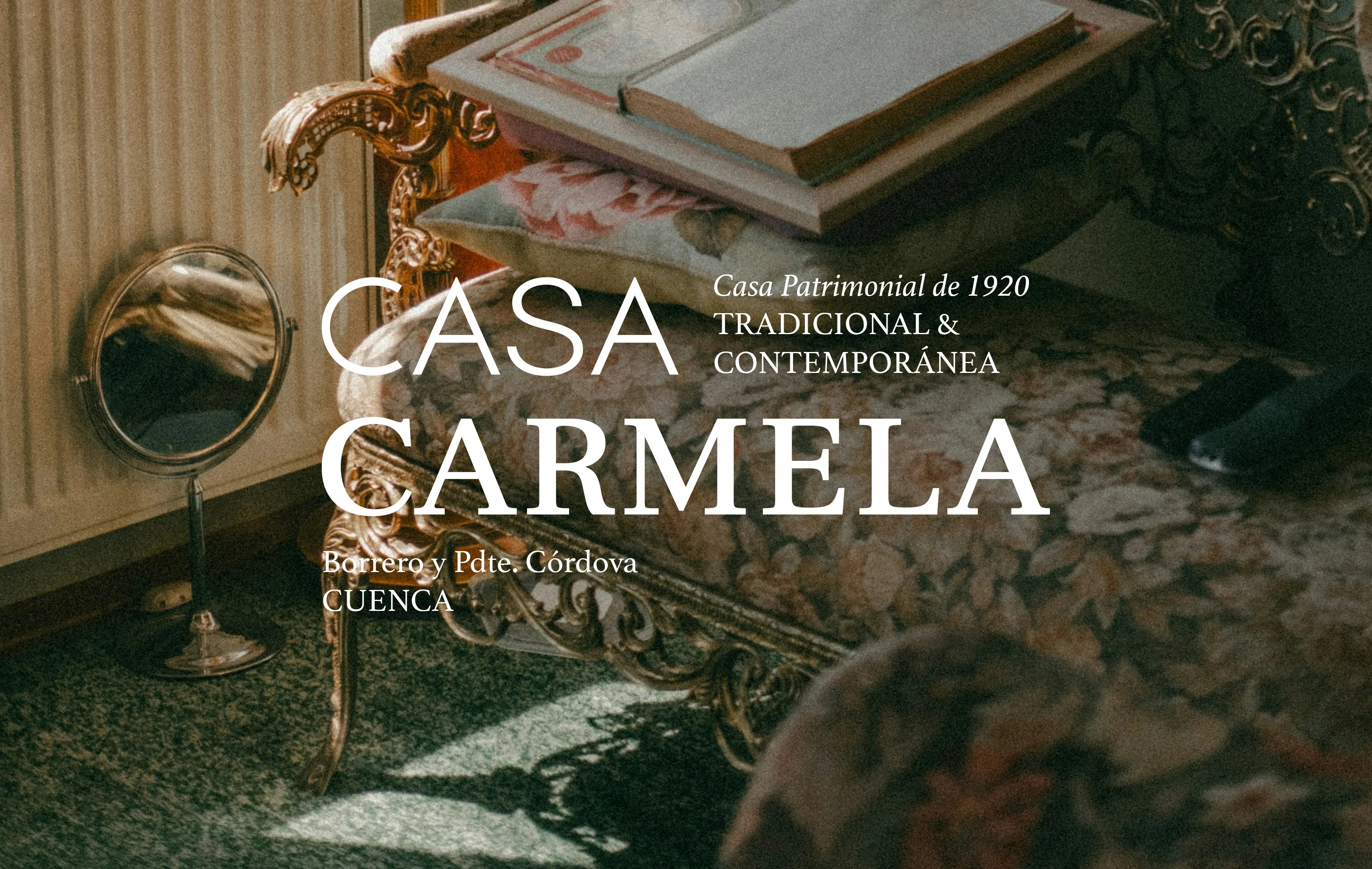 Casa Carmela identity art direction branding casa graphic design heritage house logo logo design tipografia typography