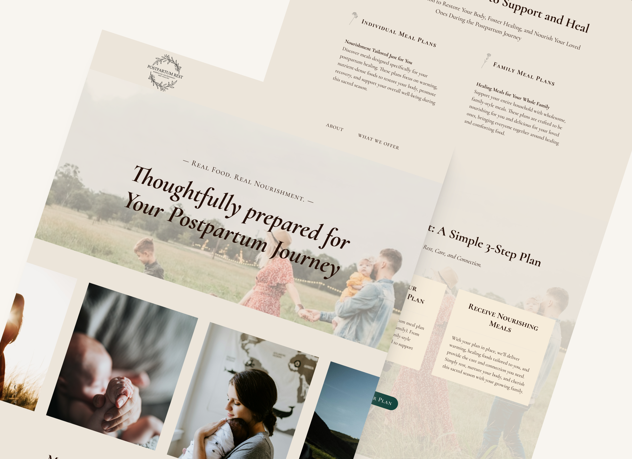 Postpartum Rest - personalized support for new moms app branding build in webflow design figma graphic design illustration logo product design typography ui ux vector webflow