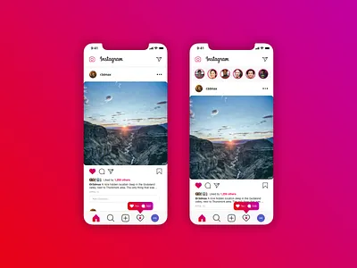 Instagram Feed iOS Redesign adobe xd app app design design feed feedback instagram ios ios app design photo ui ui design ux vector xd