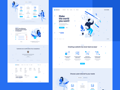 Create.com agency design illustration landingpage onepage ui ux web webdesign website wordpress