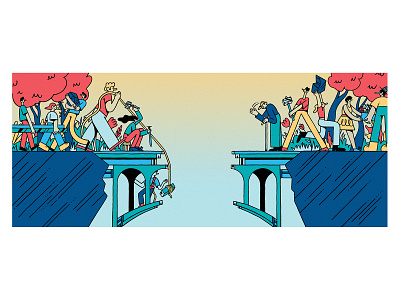 We are all together - Sorria Magazine commission digital illustration editorial editorial illustration illustration