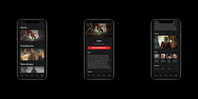 Video Streaming App UI app design film mobile mockup streaming ui ux video web