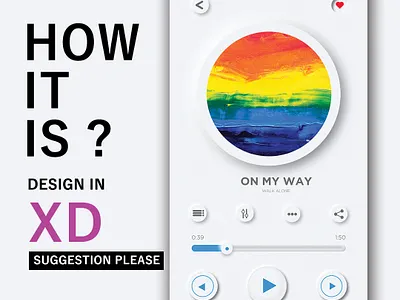 music app design in adobe xd app appdesign creativity designs graphicdesign mobile mobileappdesign neomorphism ui uiux ux xd xd ui kit