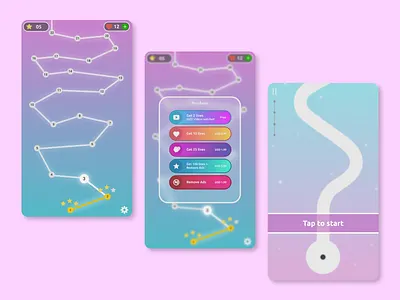 Line Runner casual design game design graphic design ui design uiux