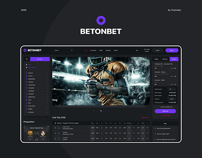 Betonbet. Bookmaker 2020 bet black bookmaker dark dashboard game interaction interface ui ui design uidesign uiux uxdesign web webdesign