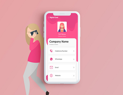 Digital Card animation app branding design graphic graphicdesign illustration ios iphone profile ux uxui