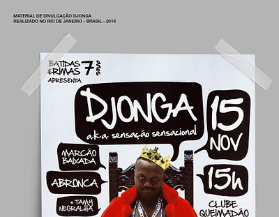 DJONGA - Baixada Fluminense design event poster