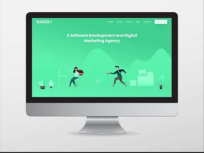 Animation Banner animation animation design banner design clean custom web design design green illustration typography ui ux vector web