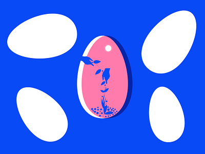 Easter Solidarity colorful easter egg holiday design illustration pink poster art simple solidarity spring