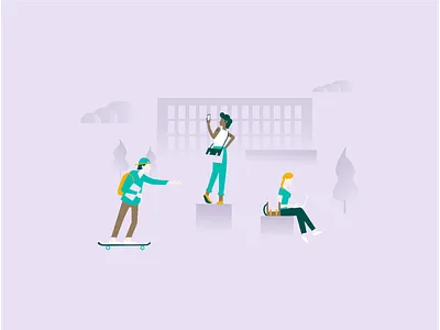 Student group: blog cover article blog copenhagen illustration landscape minimalist