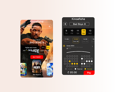 Kinoafisha AppDesign afisha appdesign cimena cinema georgia georgiacimena kino kinoafisha movie movie art movies ui uiux
