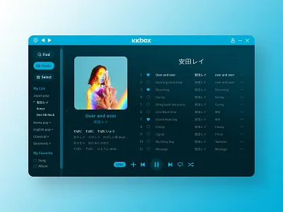 daily ui 009 - Music Player 009 daily ui 009 dailyui dark mode kkbox music player music player ui redesign ui web