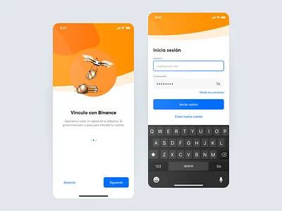 XCapit - Onboarding & Login app crypto ios ux