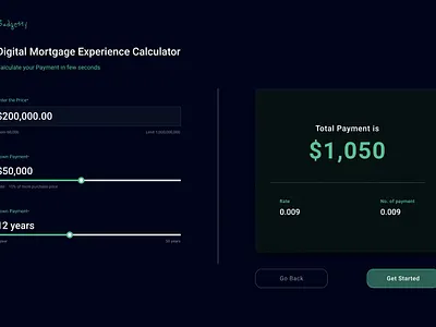 Mortgage calculator interaction design interface ui ux