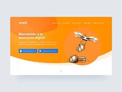 XCapit - Landing Hero crypto landing page ui ux web design