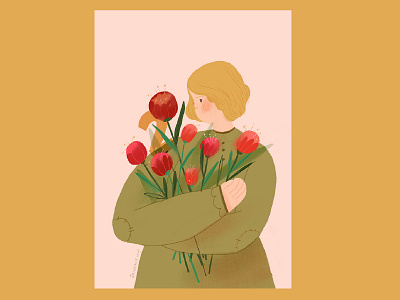 2 flower flower illustration flowers flowers illustration girl illustration illustration art illustrator