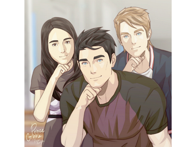 What Are They Doing, Exactly? - (Elnina, Harvey, & Rouhan) character illustration elnina harvey illustration original character princegribble rangersuniverse rouhan