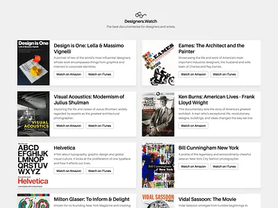 Designers.Watch (2.0) - Documentaries for Designers. design documentaries documentary javin ladish ui web web design