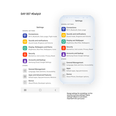 Settings Page dailyui dailyui 007 dailyuichallenge uiuix