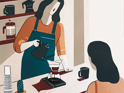 Afternoon Coffee design illustration