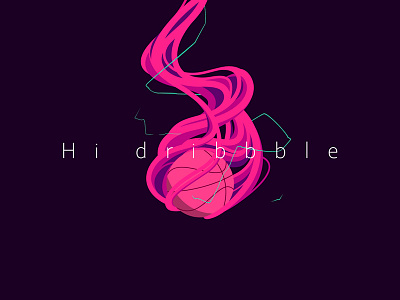Hi Dribbble design illustration