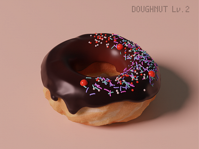 Level2 Doughnut 3dcg blender blenderguru illustration