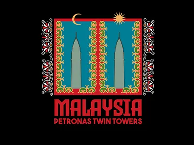 Kuala Lumpur Petronas Towers design fashion fashion illustration haute couture illustration illustrator kuala lumpur malaysia ornaments petronas twin towers tshirt tshirt art tshirt design tshirt designer vector