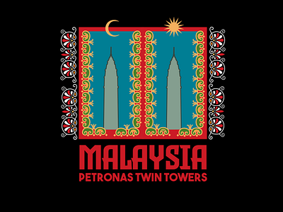 Kuala Lumpur Petronas Towers design fashion fashion illustration haute couture illustration illustrator kuala lumpur malaysia ornaments petronas twin towers tshirt tshirt art tshirt design tshirt designer vector