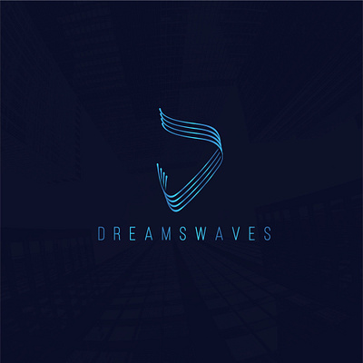 Awesome Logo Design for DREAMS WAVES d logo drawing wave logo