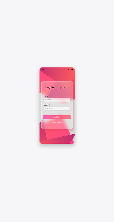 Log In app design illustration transparent ui ux