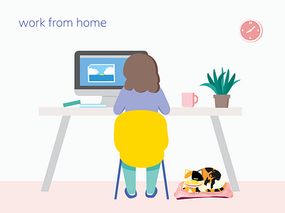 work from home flat illustration illustation illustrator japanese line telework workfromhome