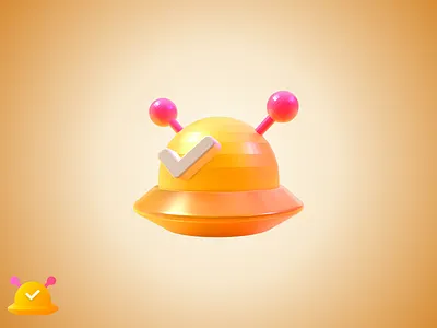 ufo 3D icon 3d brand icon ufo ui