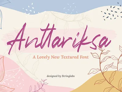 Anttariksa - Brush Script Font brush calligraphy casual classy feminime handdrawn handlettering handwritten ligature logotype luxury modern signature stylish textured