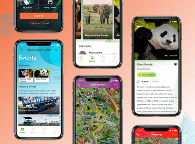 Zoo App events fun map ui uxui wayfinding