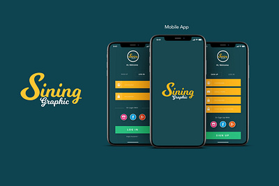 Sining graphics Mobile App branding design illustration logo typography ui ux web web banner website