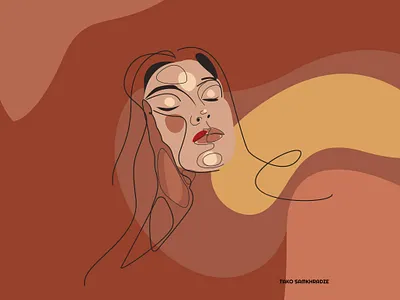 Portrait of girl digital illustration digital illustrations digitalart graphic design illustraion illustration portrait portrait illustration portraits takosamkharadze