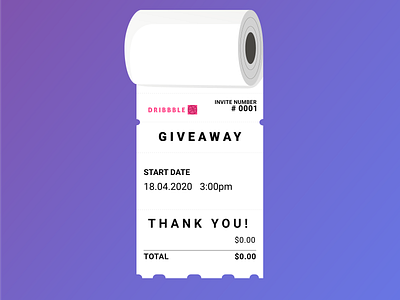 Invite dribbble | Toilet paper ticket 😂 2020 2d branding corona coronavirus covid covid19 design drawing dribbble giveaway illustration illustrator invite money paper ticket toilet toilet paper ui