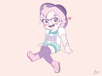 Hipster Heidi adobe illustrator adobeillustrator big eyes character design design digital illustration illustration pink tattoo tattoo art tattoo design vector vector art