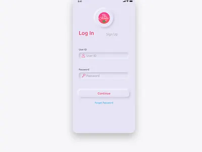 LOG IN _ Neumorphic app neumorphic ui ux