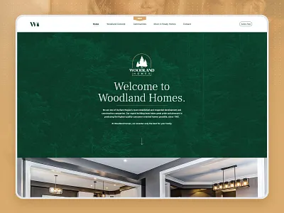Woodland Homes Website branding construction company graphicdesign toronto ui ux web web design website