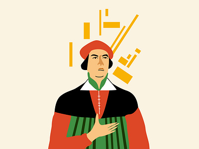 Kazimir Malevich branding design flat illustration minimal vector