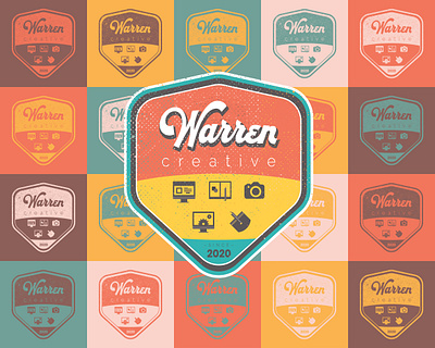 Warren Creative Logo branding bright colorful design designer graphic design logo logo design typography vintage logo