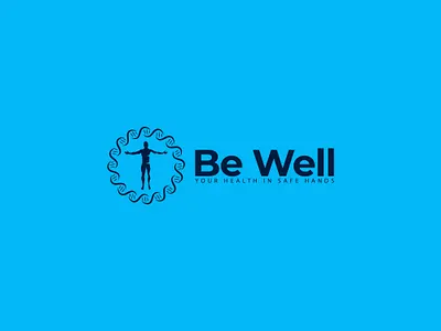 Be Well logo health logo man person wellbeing