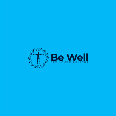 Be Well logo health logo man person wellbeing
