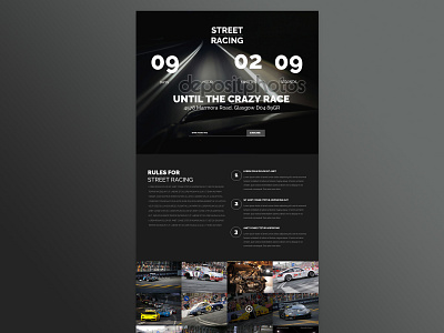 Street racing - Website design - Dark mode automotive branding car dark theme dark ui dark website darkmode design graphicdesign marketing media socialmedia sports sports design ui visual design webdesign website