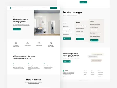 Crafters Studio design figma interior landing minimal ui web design web site