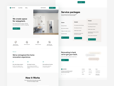 Crafters Studio design figma interior landing minimal ui web design web site