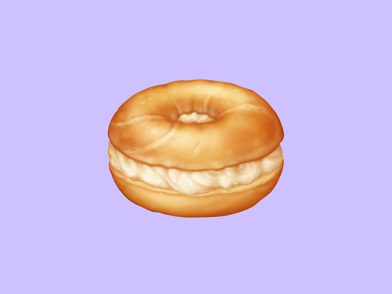 🥯 Bagel – U+1F96F bagel breakfast cream cheese emoji food emoji food icon food illustration icon snack
